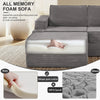 Holaki 5 in 1 Modular Sectional Sofa with Movable Ottoman, L-Shaped Convertible Boneless Couch for Living Room, Corduroy Deep Seat Sofa