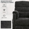 Electric Power Recliner Chair, Modern Chenille Fabric Recliner with Side Pocket & Remote, Nursery Recliner Chair for Living Room Small Space