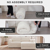 Holaki 5 in 1 Modular Sectional Sofa with Movable Ottoman, L-Shaped Convertible Boneless Couch for Living Room, Corduroy Deep Seat Sofa