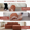 Holaki 5 in 1 Modular Sectional Sofa with Movable Ottoman, L-Shaped Convertible Boneless Couch for Living Room, Corduroy Deep Seat Sofa