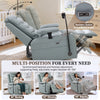 Holaki Power Recliner Chair, 270° Swivel Recliner with Heat & Lumbar Support, Modern Chenille Rocker Recliner Nursery Chair with Smart Cup Holder & Adjustable Armrests for Nursing
