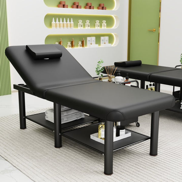 Holaki 75 inch Stationary Massage Table, Heavy Duty Metal Frame with PU Leather, Modern Esthetician Bed for Physical Therapy Spa Tattoo