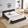 Holaki Queen Upholstered Platform Bed Frame with Headboard, Thick Chenille Fabric Low Profile Bed, Soft Padded Bed Frame with Solid Support, No Box Spring Needed, Queen Size