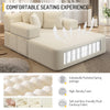 Oversized Chaise Lounge Chair Indoor, Holaki 2 in 1 Convertible Sofa Bed with 3 Pillows & Side Pocket, Corduroy Upholstered Sleeper Sofa Bed for Small Spaces Living Room Apartment