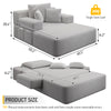 Oversized Chaise Lounge Chair Indoor, Holaki 2 in 1 Convertible Sofa Bed with 3 Pillows & Side Pocket, Corduroy Upholstered Sleeper Sofa Bed for Small Spaces Living Room Apartment
