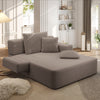 Oversized Chaise Lounge Chair Indoor, Holaki 2 in 1 Convertible Sofa Bed with 3 Pillows & Side Pocket, Corduroy Upholstered Sleeper Sofa Bed for Small Spaces Living Room Apartment