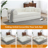 Convertible Floor Sofa Bed, Holaki 63" Foldable Compression Loveseat Lounge Sleeper Sofa with Pillow & Fixed-Shape Frame, Corduroy Folding Boneless Sofa Couch for Living Room, Small Space