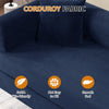Convertible Floor Sofa Bed, Holaki 63" Foldable Compression Loveseat Lounge Sleeper Sofa with Pillow & Fixed-Shape Frame, Corduroy Folding Boneless Sofa Couch for Living Room, Small Space