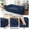 Convertible Floor Sofa Bed, Holaki 63" Foldable Compression Loveseat Lounge Sleeper Sofa with Pillow & Fixed-Shape Frame, Corduroy Folding Boneless Sofa Couch for Living Room, Small Space