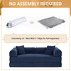 Convertible Floor Sofa Bed, Holaki 63" Foldable Compression Loveseat Lounge Sleeper Sofa with Pillow & Fixed-Shape Frame, Corduroy Folding Boneless Sofa Couch for Living Room, Small Space