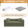 Convertible Floor Sofa Bed, Holaki 63" Foldable Compression Loveseat Lounge Sleeper Sofa with Pillow & Fixed-Shape Frame, Corduroy Folding Boneless Sofa Couch for Living Room, Small Space