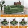 Convertible Floor Sofa Bed, Holaki 63" Foldable Compression Loveseat Lounge Sleeper Sofa with Pillow & Fixed-Shape Frame, Corduroy Folding Boneless Sofa Couch for Living Room, Small Space