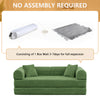 Convertible Floor Sofa Bed, Holaki 63" Foldable Compression Loveseat Lounge Sleeper Sofa with Pillow & Fixed-Shape Frame, Corduroy Folding Boneless Sofa Couch for Living Room, Small Space