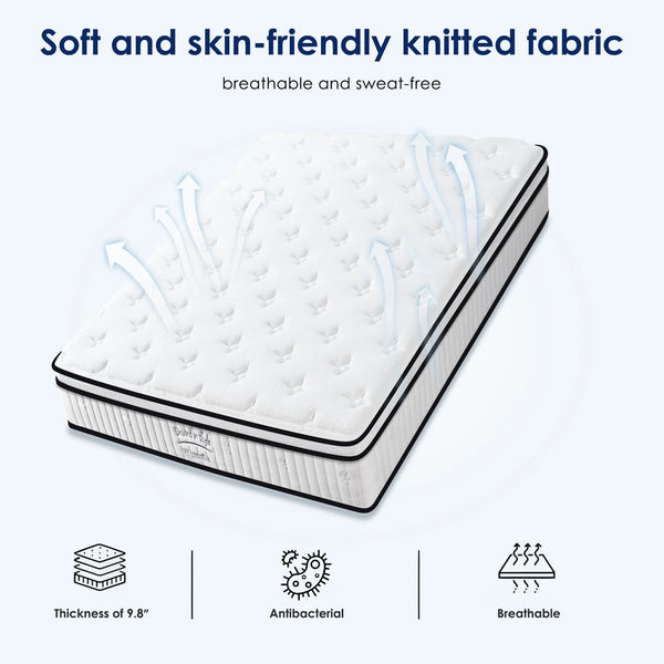 Holaki Full Size Mattress, 12 Inch Full Hybrid Memory Foam Mattress in a Box with Pocket Springs for Cool Night & Pressure Relief, Medium Firm, CertiPUR-US, OEKO-TEX