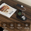 24" Nightstand for Bedroom, Rustic Nightstand with USB Ports & Storage Shelf, Farmhouse End Table with Charging Station and LED Lights, Small Side Table for Living Room