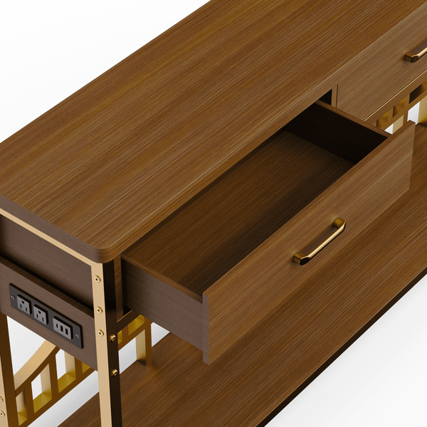 Golden Gate–Inspired Entryway Console Table with Smart Storage