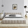 Holaki Queen Upholstered Platform Bed Frame with Headboard, Thick Chenille Fabric Low Profile Bed, Soft Padded Bed Frame with Solid Support, No Box Spring Needed, Queen Size