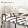 Holaki Twin Over Full Metal Bunk Bed, with Built in Ladder & Guardrails Metal Bunk Bed Frame, Noise Free & Easy Assembly Strudy Metal Bunk Bed with Support Leg