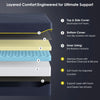 Mattress, Holaki Gel Memory Foam with Bamboo Charcoal Silicone Mattress in a Box, Medium Firm, CertiPUR-US