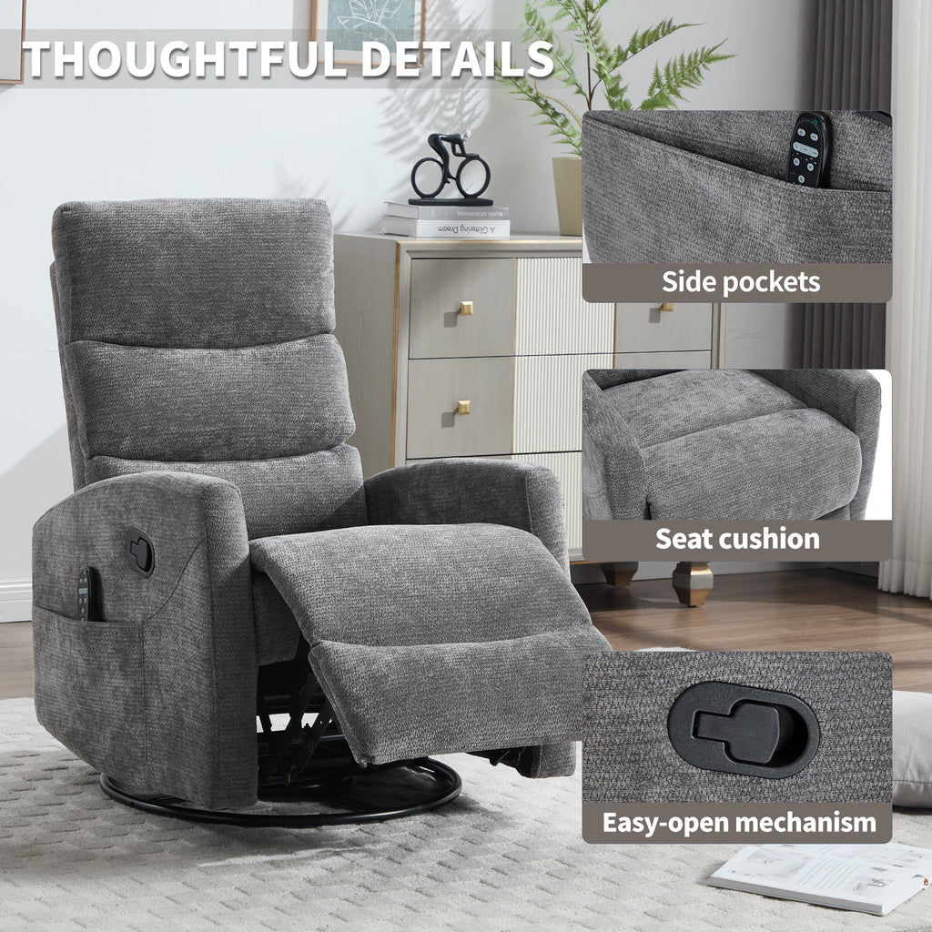 Holaki 360° Swivel Rocking Recliner Chair