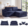 Holaki 5 in 1 Modular Sectional Sofa with Movable Ottoman, L-Shaped Convertible Boneless Couch for Living Room, Corduroy Deep Seat Sofa
