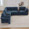 Holaki 138" Oversized Modular Sectional Sofa with 2 Built-in Side Tables, 3 Seat Large Wide Comfy Cloud Couches for Living Room, Sectional Sleeper Sofa with 2 Ottoman & Storage Space