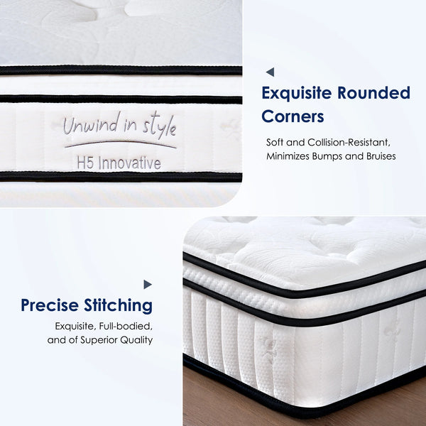 Holaki Full Size Mattress, 12 Inch Full Hybrid Memory Foam Mattress in a Box with Pocket Springs for Cool Night & Pressure Relief, Medium Firm, CertiPUR-US, OEKO-TEX