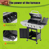 Holaki 3 Burners BBQ Propane Gas Grill, Stainless Steel 37,000 BTU with Side Burner & Thermometer, Output Grill for Outdoor BBQ and Camping, Patio Backyard Barbecue