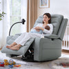 Holaki Power Recliner Chair, 270° Swivel Recliner with Heat & Lumbar Support, Modern Chenille Rocker Recliner Nursery Chair with Smart Cup Holder & Adjustable Armrests for Nursing
