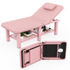 Professional Folding Massage Table with Adjustable Backrest - 30.5" Wide Spa & Physical Therapy Bed, Heavy Duty Metal Frame, PU Leather Top for Facial, Treatment, Relaxation