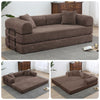 3-in-1 Convertible Sleeper Sofa Bed with Pillows - 78" Corduroy Folding Couch for Living Room, Bedroom