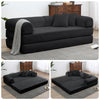 3-in-1 Convertible Sleeper Sofa Bed with Pillows - 78" Corduroy Folding Couch for Living Room, Bedroom