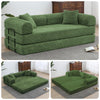 3-in-1 Convertible Sleeper Sofa Bed with Pillows - 78" Corduroy Folding Couch for Living Room, Bedroom