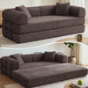 3-in-1 Convertible Sleeper Sofa Bed with Pillows - 78" Corduroy Folding Couch for Living Room, Bedroom