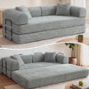 3-in-1 Convertible Sleeper Sofa Bed with Pillows - 78" Corduroy Folding Couch for Living Room, Bedroom