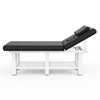 800LBS Heavy-Duty Stationary Massage Table with Humanized Chest Opening Design, Adjustable Backrest, PU Leather, Metal Frame - Professional Spa, Tattoo, Beauty & Therapy Bed