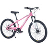 Holaki 24-Inch Kids Mountain Bike for Boys & Girls Ages 9–12, Durable Steel Frame Kid Bicycle with Suspension Fork, Double Disc Brakes, Adjustable Saddle & Handlebar