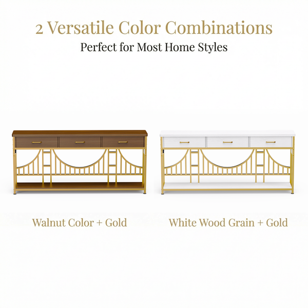 Golden Gate–Inspired Entryway Console Table with Smart Storage