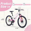 Holaki 24-Inch Kids Mountain Bike for Boys & Girls Ages 9–12, Durable Steel Frame Kid Bicycle with Suspension Fork, Double Disc Brakes, Adjustable Saddle & Handlebar