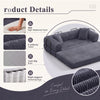 3-in-1 Convertible Sleeper Sofa Bed with Pillows - 78" Corduroy Folding Couch for Living Room, Bedroom