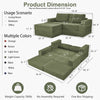 Holaki 5 in 1 Modular Sectional Sofa with Movable Ottoman, L-Shaped Convertible Boneless Couch for Living Room, Corduroy Deep Seat Sofa