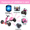 Holaki 12V Kids Electric Go Kart, Battery Powered Ride On Toy with Adjustable Seat, Music & LED Lights, Forward/Backward, EVA Wheels, Pedal Go Kart Electric Car for Kids Boys Girls Ages 3-6