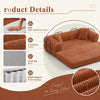 3-in-1 Convertible Sleeper Sofa Bed with Pillows - 78" Corduroy Folding Couch for Living Room, Bedroom