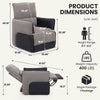 Holaki Electric Recliner Chair with Flip-Up Armrests, Power Recliner Chair with Lumbar Support and Side Pockets, Modern Recliner Sofa for Living Room Small Space Bedroom & Home Theater
