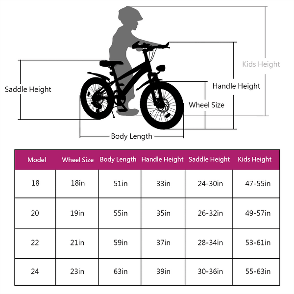 20 Inch Kids Boys Girls Bike for 8-13 Years Old, Kids Bicycle Adjustable Seat with Basket, Training Wheels & Handbrake for Birthday Gift