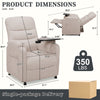 Power Recliner Chair, Nursery Recliner Chair with Swivel Tray Table & Cup Holder, Modern Chenille Fabric Electric Recliner with Side Pocket & Remote for Living Room Small Space
