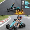 Holaki 12V Kids Electric Go Kart, Battery Powered Ride On Toy with Adjustable Seat, Music & LED Lights, Forward/Backward, EVA Wheels, Pedal Go Kart Electric Car for Kids Boys Girls Ages 3-6