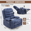 Holaki Power Recliner Chair, 270° Swivel Recliner with Heat & Lumbar Support, Modern Chenille Rocker Recliner Nursery Chair with Smart Cup Holder & Adjustable Armrests for Nursing