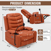 Holaki Power Recliner Chair, 270° Swivel Recliner with Heat & Lumbar Support, Modern Chenille Rocker Recliner Nursery Chair with Smart Cup Holder & Adjustable Armrests for Nursing
