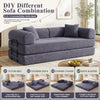 3-in-1 Convertible Sleeper Sofa Bed with Pillows - 78" Corduroy Folding Couch for Living Room, Bedroom